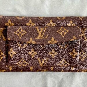 Louis Vuitton Monogram Porte Tresor International Trifold Long Wallet Authentic
